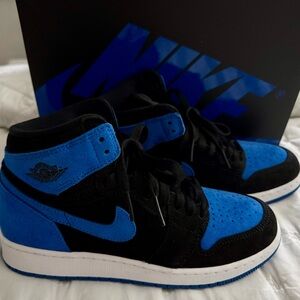 Nike Jordan 1 Retro High OG Royal Reimagined (GS) Sneakers Youth Size 6.5